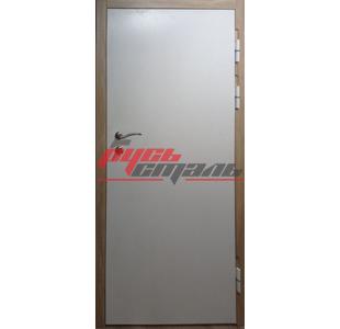 металлическая дверь с порошковым напылением белого цвета